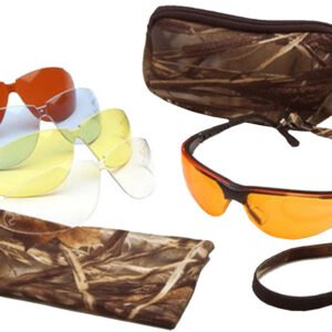 Pyramex DUCLAM1 Ducks Unlimited Shooting Kit Adult Clear Lens Amber Lens Orange Lens Vermilion Lens Sunblock Bronze Lens Anti-Fog Matte Black Frame
