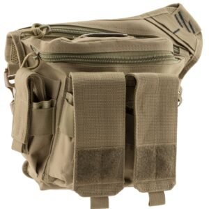 GPS Bags 981RDP Rapid Deployment Sling Pack Tan 600D Polyester with Removeable Handgun Holster, External Pockets & Internal Storage Compartment 10" x 3" x 13" Internal Dimensions